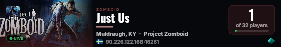 Just Us live status badge
