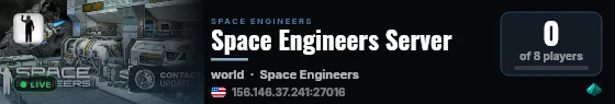 Space Engineers Server live status badge