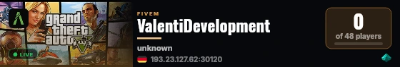 ValentiDevelopment live status badge
