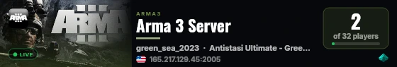 Arma 3 Server live status badge