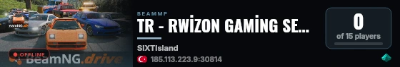 TR - RWİZON GAMİNG SERVER - Powered by TKSW live status badge