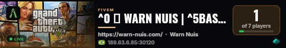 ^0 🔨 WARN NUIS | ^5BASE CORE 3.0 live status badge