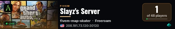 Slayz's Server live status badge