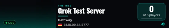 Grok Test Server live status badge