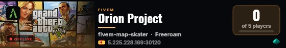 Orion Project live status badge
