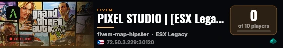 PIXEL STUDIO | [ESX Legacy] live status badge