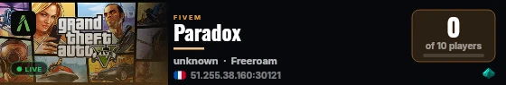 Paradox live status badge