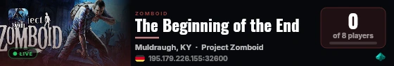 The Beginning of the End live status badge