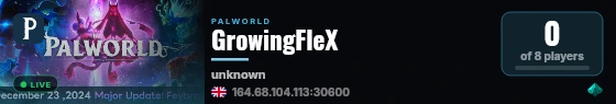 GrowingFleX live status badge