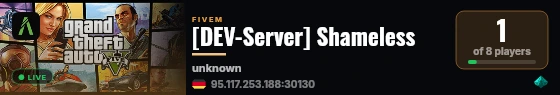 [DEV-Server] Shameless live status badge