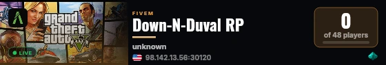 Down-N-Duval RP live status badge