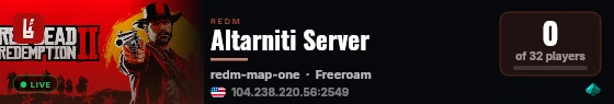 Altarniti Server live status badge