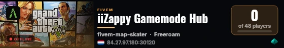 iiZappy Gamemode Hub live status badge