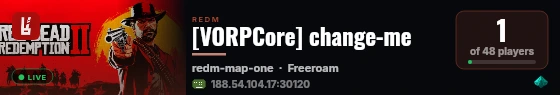 [VORPCore] change-me live status badge