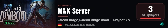 M&K Server live status badge