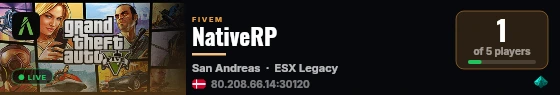 NativeRP live status badge