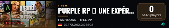 PURPLE RP ➜ UNE EXPÉRIENCE INOUBLIABLE live status badge