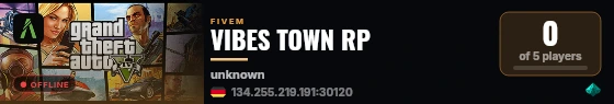 VIBES TOWN RP  live status badge
