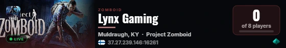 Lynx Gaming live status badge