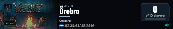 Örebro live status badge