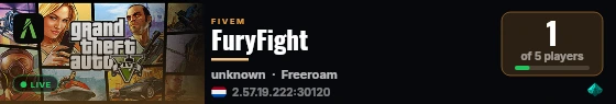 FuryFight live status badge