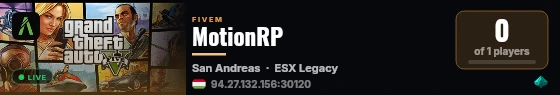 MotionRP live status badge