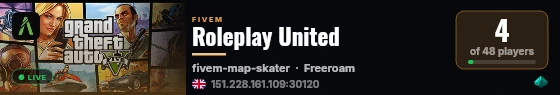 Roleplay United live status badge