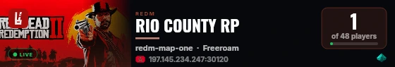RIO COUNTY RP live status badge