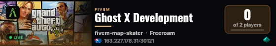 Ghost X Development live status badge