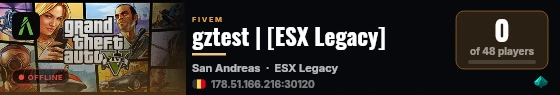 gztest | [ESX Legacy] live status badge