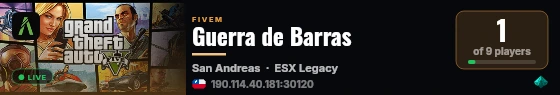 Guerra de Barras live status badge