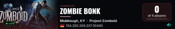 ZOMBIE BONK live status badge