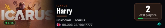Harry live status badge