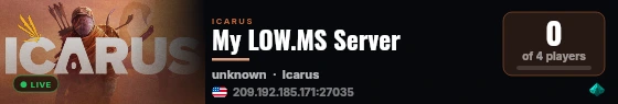 My LOW.MS Server live status badge