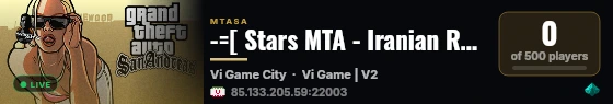 -=[ Stars MTA - Iranian RP/RPG Server ]=- live status badge