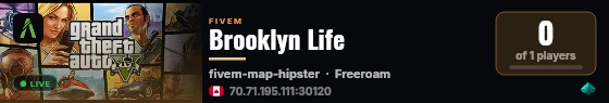 Brooklyn Life live status badge