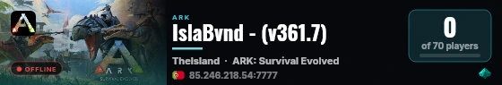 IslaBvnd - (v361.7) live status badge