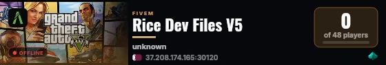 Rice Dev Files V5 live status badge