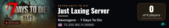 Just Laxing Server live status badge