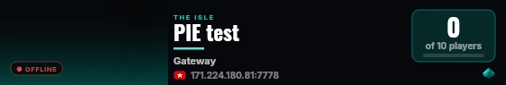 PIE test live status badge