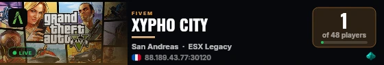 XYPHO CITY live status badge