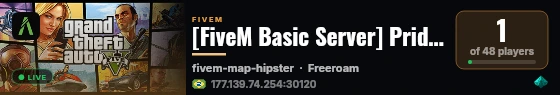 [FiveM Basic Server] Pride City live status badge