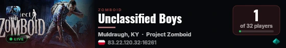 Unclassified Boys live status badge