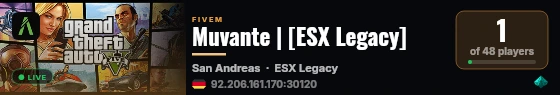 Muvante | [ESX Legacy] live status badge