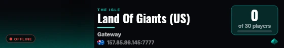 Land Of Giants (Survival) [NO Mixpacking] live status badge