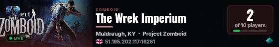 The Wrek Imperium live status badge