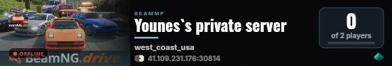 Younes`s private server live status badge