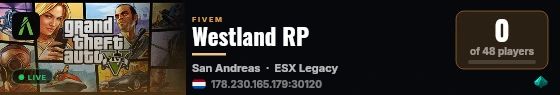 Westland RP live status badge