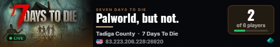 Palworld, but not. live status badge