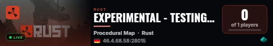 EXPERIMENTAL - TESTING - NO 24/7 - DO NOT JOIN live status badge